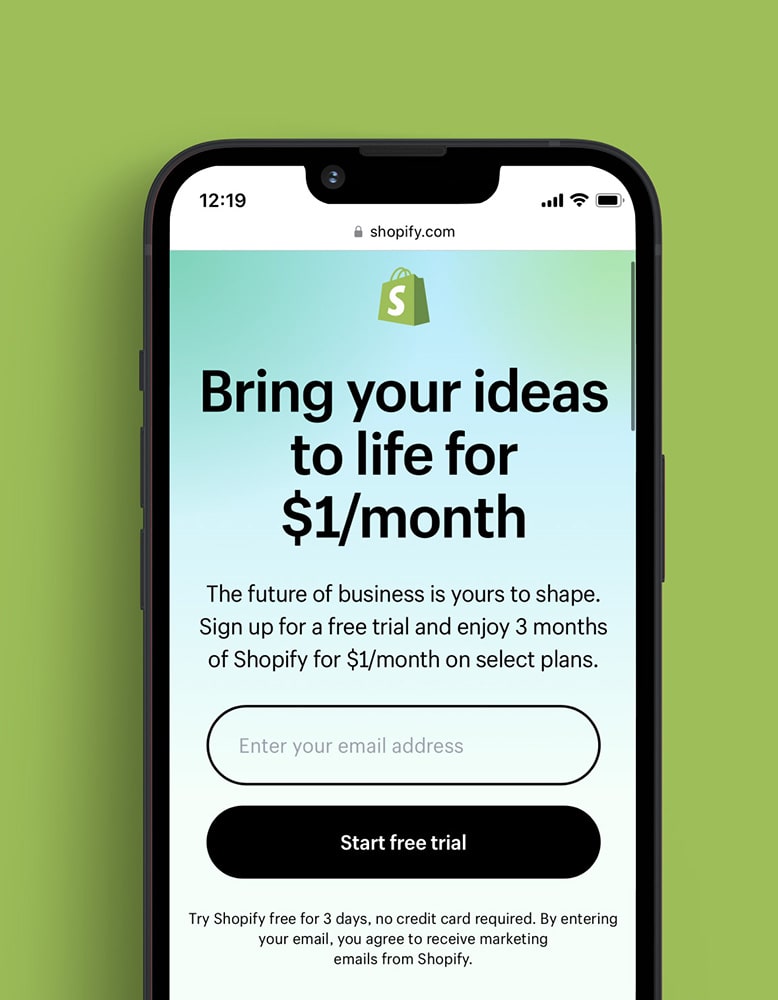 Shopify e-commerce application